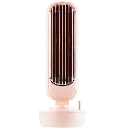 Retro Humidification Tower Fan USB Leafless Fan Water Cooling Spray Humidification Desktop Fan Cooler(Pink) - Electric Fans by buy2fix | Online Shopping UK | buy2fix