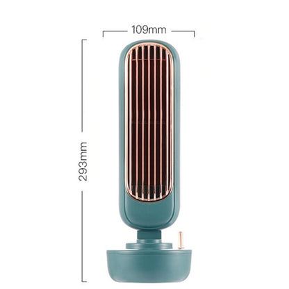Retro Humidification Tower Fan USB Leafless Fan Water Cooling Spray Humidification Desktop Fan Cooler(Pink) - Electric Fans by buy2fix | Online Shopping UK | buy2fix