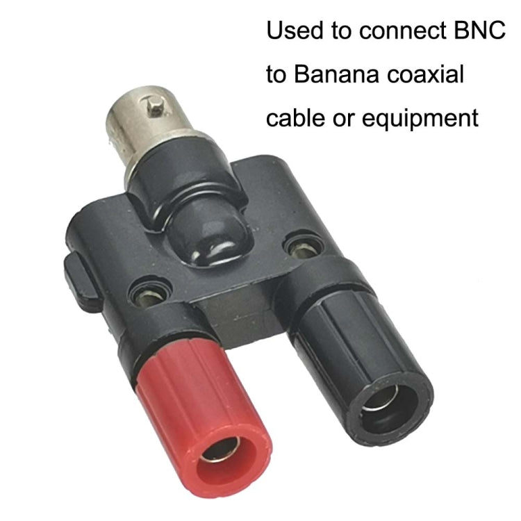 5pcs BNC Female Jack To Dual Banana Female Jack RF Adapter Coaxial Connector(Black) by buy2fix