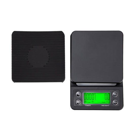 Hand Punch Coffee Scales Timing Electronic Timer Scale Kitchen Scales, Model:5kg/0.1g(Black) by buy2fix
