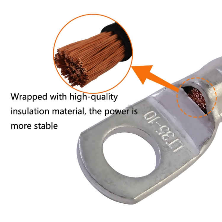 GSA-001 Car Ground Wire Battery Pile Head Extension Cord Battery Connection Line 40cm(Negative) by buy2fix