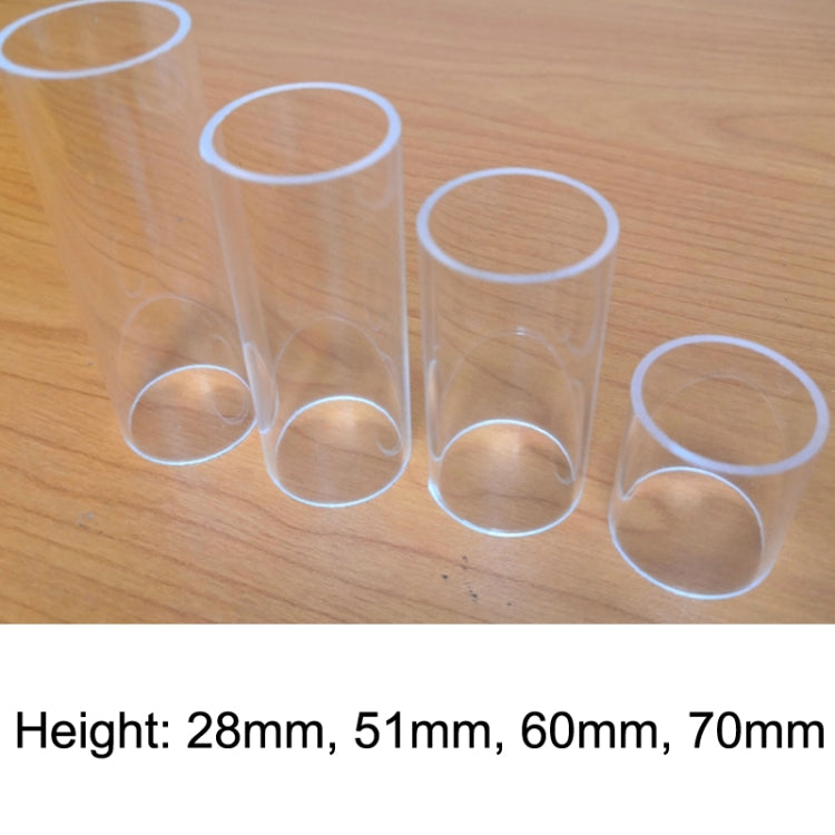 5PCS Acrylic Guitar Slide Tube Folk Slide Block, Size:28mm(Transparent) - Guitar Tuner Accessories by buy2fix | Online Shopping UK | buy2fix