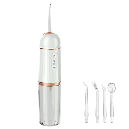 A9 Household Electric Portable Tooth Cleaner Oral Care Dental Floss Tooth Cleane 4 Nozzle(White Gold) - Oral Irrigators by buy2fix | Online Shopping UK | buy2fix