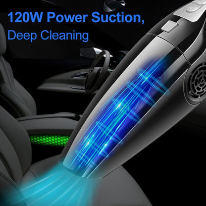 Car Vacuum Cleaner High Power 120W Home Car Dual-use Vacuum Cleaner Powerful Dry and Wet Wired Models Seventh Generation(Black) by buy2fix