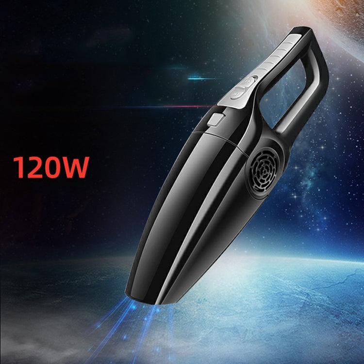 Car Vacuum Cleaner High Power 120W Home Car Dual-use Vacuum Cleaner Powerful Dry and Wet Wired Models Seventh Generation(Black) by buy2fix