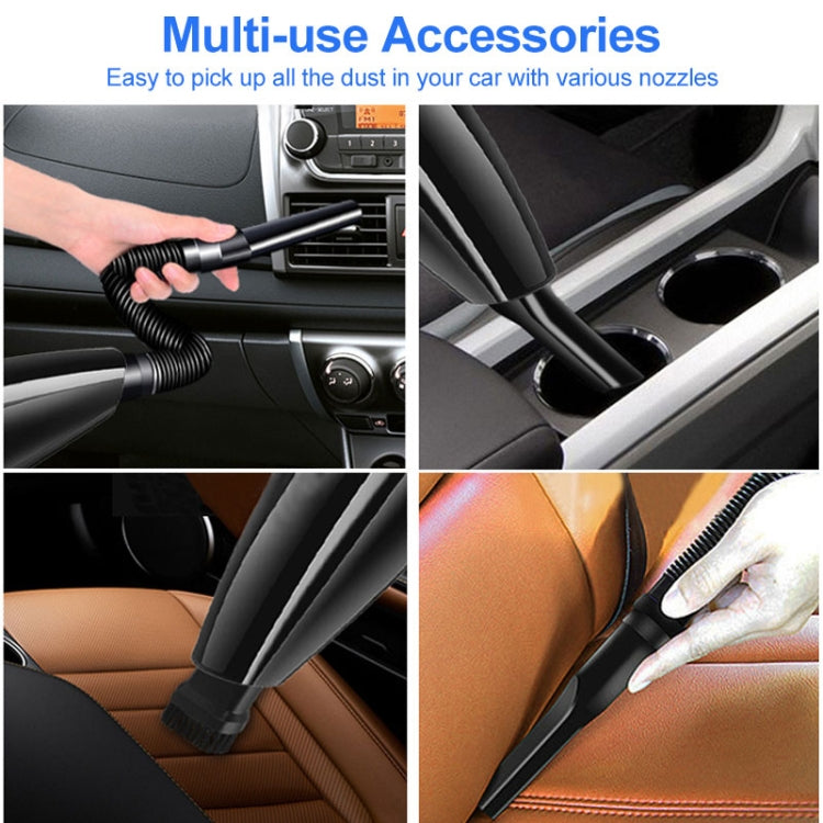 Car Vacuum Cleaner High Power 120W Home Car Dual-use Vacuum Cleaner Powerful Dry and Wet Wired Models Seventh Generation(White) by buy2fix