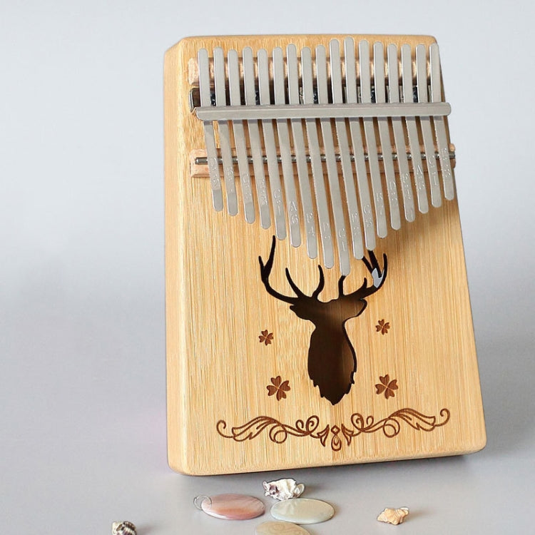 17-tone Kalimba Portable Thumb Piano, Style:Bamboo-Classic Deer - Keyboard Accessories by buy2fix | Online Shopping UK | buy2fix