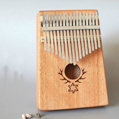 17-tone Kalimba Portable Thumb Piano, Style:Mahogany-Six-Pointed Star - Keyboard Accessories by buy2fix | Online Shopping UK | buy2fix