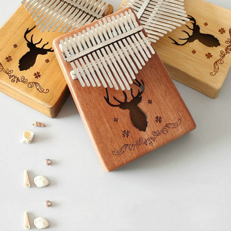17-tone Kalimba Portable Thumb Piano, Style:Acacia-Classic Deer - Keyboard Accessories by buy2fix | Online Shopping UK | buy2fix