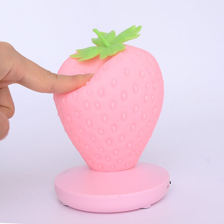 Creative Home LED Silicone Strawberry Night Light USB Rechargeable Bedside Decoration Atmosphere Light(White) - Night Lights by buy2fix | Online Shopping UK | buy2fix