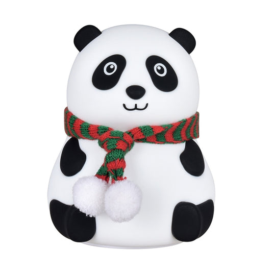 Cute Panda Night Light USB Charging Touch Control Colorful Silicone Bedside Lamp(Big Eyes) by buy2fix