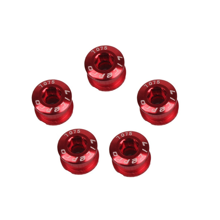 5 PCS Litepro Mountain Bike Bicycle Plate Nail Sprocket Plate Screw Folding Bike Modified Single Plate Nail(Red) - Screws by Litepro | Online Shopping UK | buy2fix