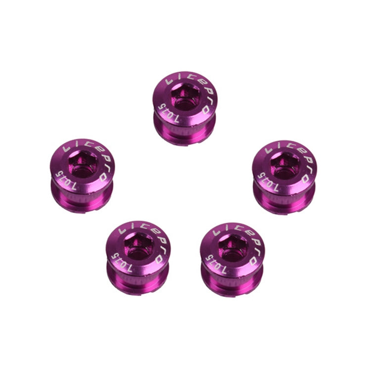 5 PCS Litepro Mountain Bike Bicycle Plate Nail Sprocket Plate Screw Folding Bike Modified Single Plate Nail(Purple) - Screws by Litepro | Online Shopping UK | buy2fix
