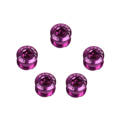 5 PCS Litepro Mountain Bike Bicycle Plate Nail Sprocket Plate Screw Folding Bike Modified Single Plate Nail(Purple) - Screws by Litepro | Online Shopping UK | buy2fix