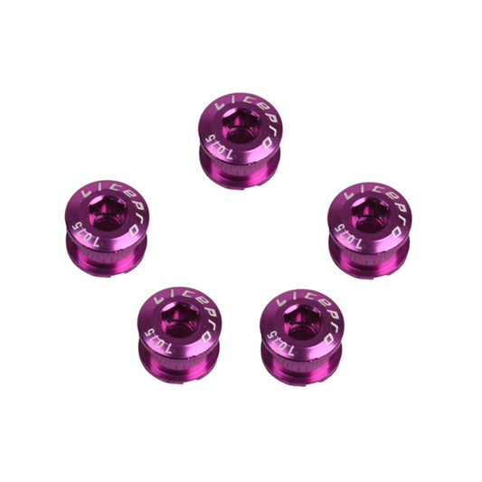 5 PCS Litepro Mountain Bike Bicycle Plate Nail Sprocket Plate Screw Folding Bike Modified Single Plate Nail(Purple) - Screws by Litepro | Online Shopping UK | buy2fix