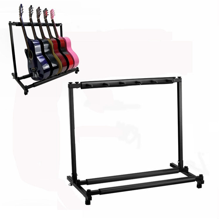 Foldable Long Metal Guitar Display Stand Shelf, Specification:Five Racks - String Instrument Accessories by buy2fix | Online Shopping UK | buy2fix