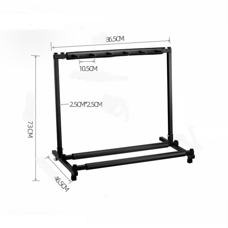 Foldable Long Metal Guitar Display Stand Shelf, Specification:Five Racks - String Instrument Accessories by buy2fix | Online Shopping UK | buy2fix