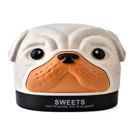 Creative Wheat Bobbi Dog Tissue Box Living Room Bedroom Desktop Pumping Paper Roll Paper Storage Box(Beige) by buy2fix