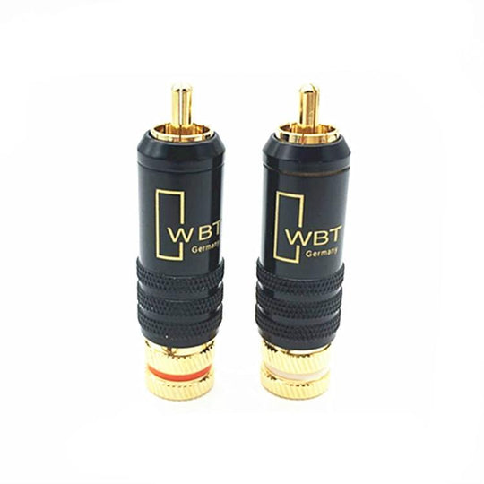 2pcs WBT-0144 RCA Lotus Plug AV Audio and Video Plug(Black)