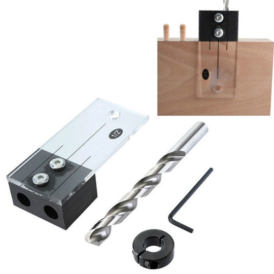 4 PCS / Set Woodworking Hole Locator Woodworking Special Hole Set Fixture Small Vertical Drilling Hole Positioning Tool, Style:A 1/2 inch
