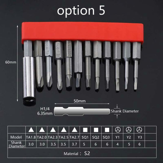 12 PCS / Set Screwdriver Bit With Magnetic S2 Alloy Steel Electric Screwdriver, Specification:5 by buy2fix