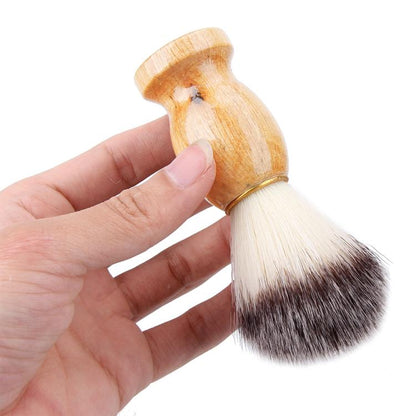 Wood Handle Hair Shaving Brush Facial Beard Cleaning Appliance Shave Salon Badger Hair Tool Razor Brush by buy2fix