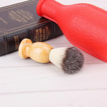 Wood Handle Hair Shaving Brush Facial Beard Cleaning Appliance Shave Salon Badger Hair Tool Razor Brush by buy2fix