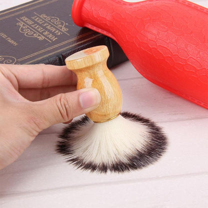 Wood Handle Hair Shaving Brush Facial Beard Cleaning Appliance Shave Salon Badger Hair Tool Razor Brush by buy2fix