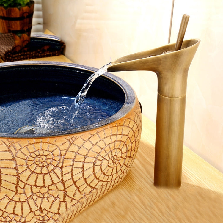 Bathroom Faucet Washbasin Waterfall Hot & Cold Faucet, Specification:84535 High Type by buy2fix