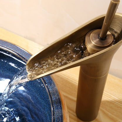 Bathroom Faucet Washbasin Waterfall Hot & Cold Faucet, Specification:84535 High Type by buy2fix