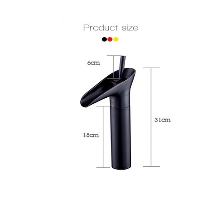 Bathroom Faucet Washbasin Waterfall Hot & Cold Faucet, Specification:84535 High Type by buy2fix