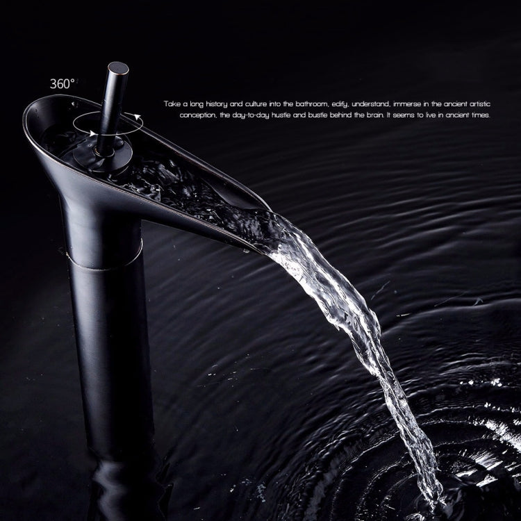 Bathroom Faucet Washbasin Waterfall Hot & Cold Faucet, Specification:84535 High Type by buy2fix