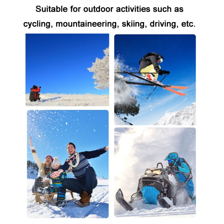 HUMRAO Winter Half-Finger Flip Cover Warm Gloves For Outdoor Sports Skiing And Cycling, Size:L(Black) - Cycling Gloves by HUMRAO | Online Shopping UK | buy2fix