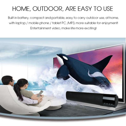 TOPROAD High Power 10W HIFI Portable Wireless Bluetooth Speaker Stereo Soundbar TF FM USB Subwoofer Column for Computer TV Phone(Black) - Desktop Speaker by TOPROAD | Online Shopping UK | buy2fix