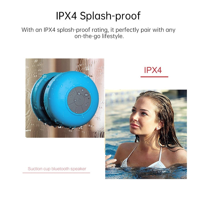 Mini Portable Subwoofer Shower Wireless Waterproof Bluetooth Speaker Handsfree Receive Call Music Suction Mic for iPhone Samsung(Green) - Waterproof Speaker by buy2fix | Online Shopping UK | buy2fix