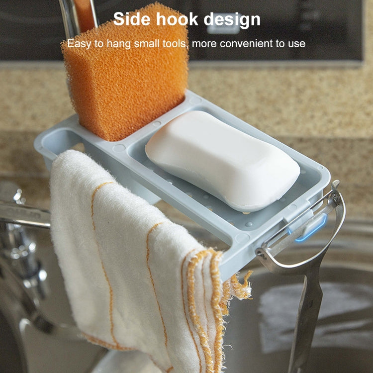 Multifunctional Bathroom Faucet Drain Rack Soap Box Rag Hook(Pink) - Shelves by buy2fix | Online Shopping UK | buy2fix