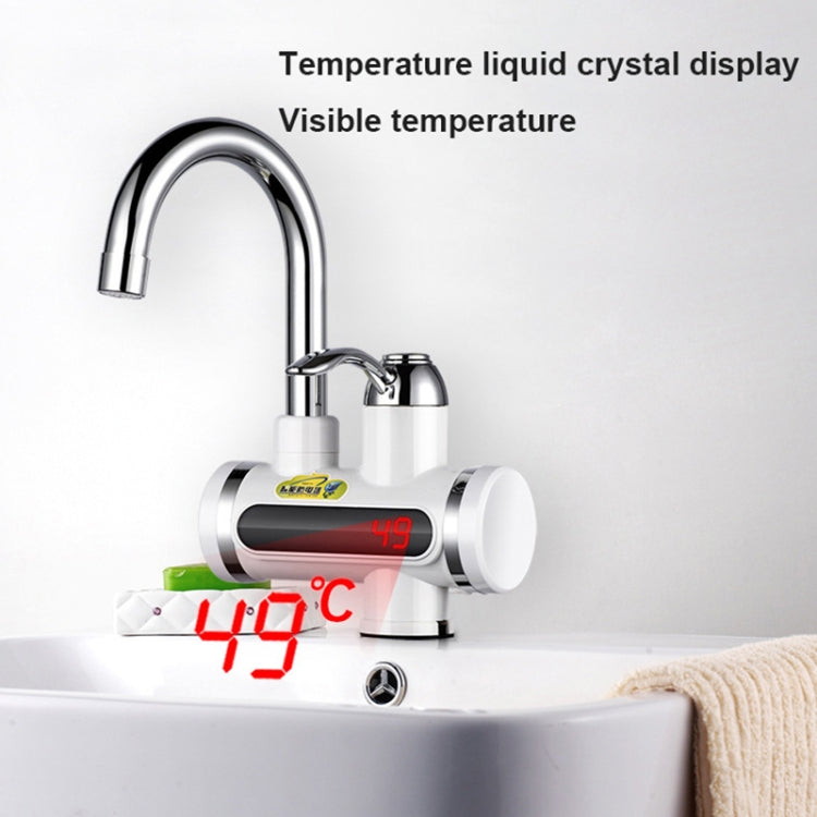 220V Kitchen Tankless Water Heater Instant Electric Faucet Electric Heater Tap with Temperature Display(Water from below) - Shower Head by buy2fix | Online Shopping UK | buy2fix