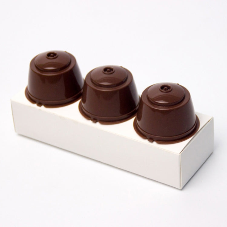 3pcs / Set Eco-friendly Reusable Coffee Capsule Set Food Grade Plastic PP Coffee Filter Baskets Soft Capsules(Brown) - Coffee Machine Parts by buy2fix | Online Shopping UK | buy2fix