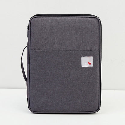 Multi-functional A4 Document Bags Portable Waterproof Oxford Cloth Storage Bag for Notebooks，Size: 33cm*24*3.5cm(Dark Gray) - Other by buy2fix | Online Shopping UK | buy2fix