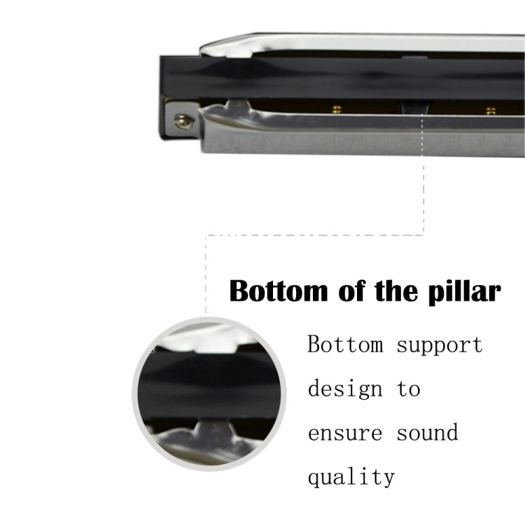 Swan 10 Holes Full-scale Bruce Harmonica Beginner Children Adult Students Playing Musical Instruments - Wind Instrument Accessories by buy2fix | Online Shopping UK | buy2fix