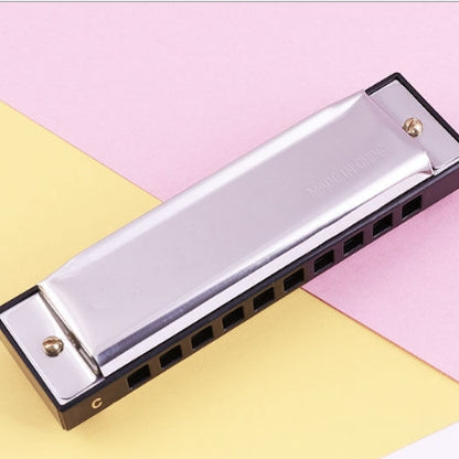 BEE 10-holes Dual-tones C Tone Brace Harmonica(Silver) - Wind Instrument Accessories by BEE | Online Shopping UK | buy2fix