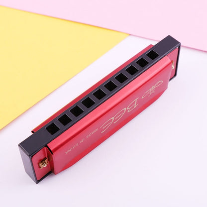 BEE 10-holes Dual-tones C Tone Brace Harmonica(Blue) - Wind Instrument Accessories by BEE | Online Shopping UK | buy2fix