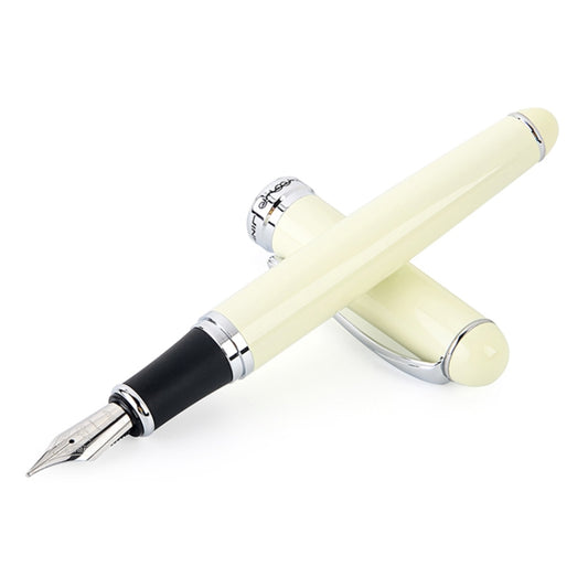 X750 Stationery Stainless Steel Fountain Pen Medium Nib Ink Pens School Oiifice Gift, Nib Size:1.1mm(Ivory) by buy2fix