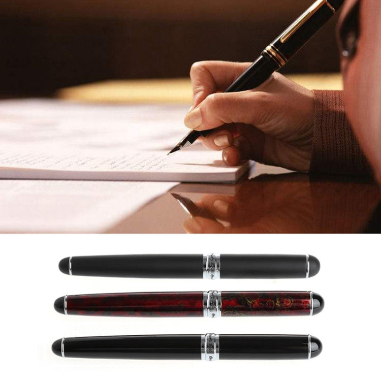 X750 Stationery Stainless Steel Fountain Pen Medium Nib Ink Pens School Oiifice Gift, Nib Size:1.1mm(Matte Black) - Fountain Pens by buy2fix | Online Shopping UK | buy2fix