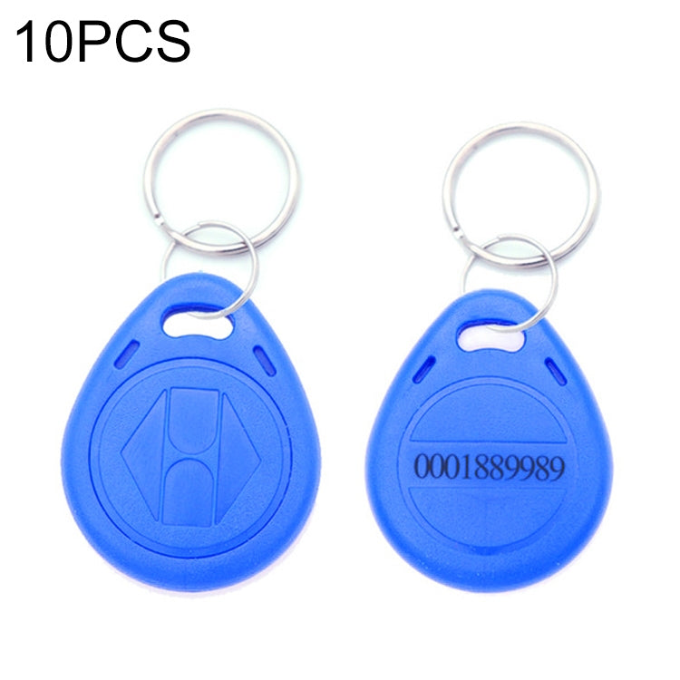 10 PCS 125KHz TK/EM4100 Proximity ID Card Chip Keychain Key Ring(Blue) by buy2fix