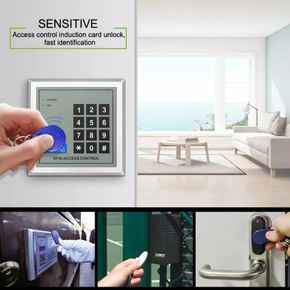 10 PCS 125KHz TK/EM4100 Proximity ID Card Chip Keychain Key Ring(Blue) by buy2fix