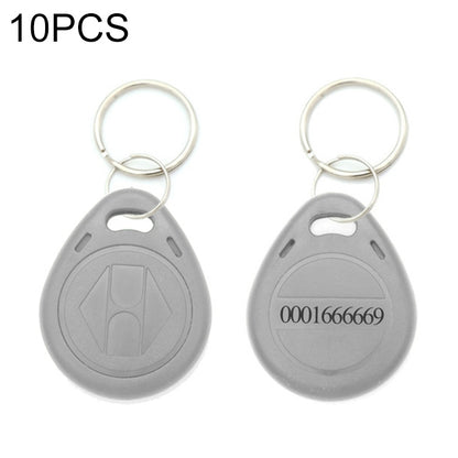 10 PCS 125KHz TK/EM4100 Proximity ID Card Chip Keychain Key Ring(Gray) by buy2fix