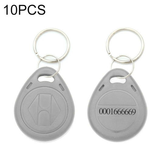 10 PCS 125KHz TK/EM4100 Proximity ID Card Chip Keychain Key Ring(Gray) by buy2fix