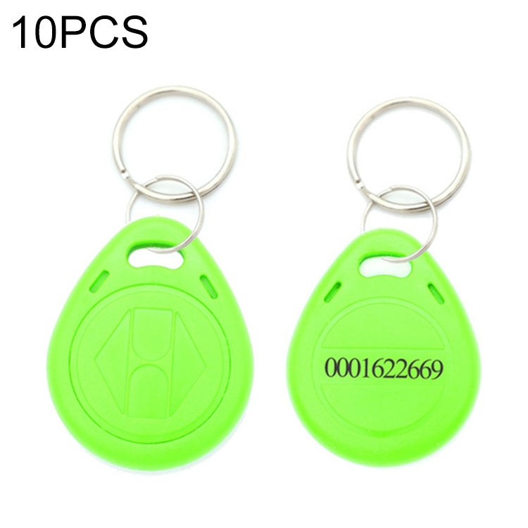 10 PCS 125KHz TK/EM4100 Proximity ID Card Chip Keychain Key Ring(Green) by buy2fix