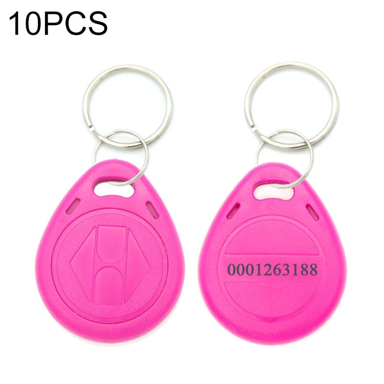 10 PCS 125KHz TK/EM4100 Proximity ID Card Chip Keychain Key Ring(Pink) by buy2fix